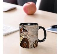 EMCLKS Ceramic Mug,tazas desayuno,taza te,tazas cafe,taza navidad,regalos originales mujer,regalos para parejas,Western, leyenda americana, vaquero, equipo de rancho, pistola retro en funda, so,330ml