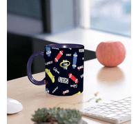 EMCLKS Ceramic Mug,tazas desayuno,taza te,tazas cafe,taza navidad,regalos originales mujer,regalos para parejas,Los coloridos grafitis de skate en las calles de California,330ml