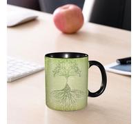 EMCLKS Ceramic Mug,tazas desayuno,taza te,tazas cafe,taza navidad,regalos originales mujer,regalos para parejas,Árbol de la vida, las raíces en el suelo reflejan la misteriosa sabiduría de la v,330ml