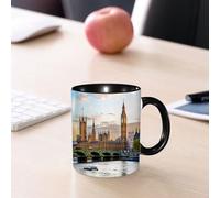EMCLKS Ceramic Mug,tazas desayuno,taza te,tazas cafe,taza navidad,regalos originales mujer,regalos para parejas,Londres, Paisaje al atardecer del Palacio de W,330ml