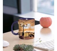 EMCLKS Ceramic Mug,tazas desayuno,taza te,tazas cafe,taza navidad,regalos originales mujer,regalos para parejas,Laguna de Venecia. Góndolas amarradas junto a la Plaza de San Marcos en los Grand,330ml