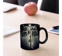 EMCLKS Ceramic Mug,tazas desayuno,taza te,tazas cafe,taza navidad,regalos originales mujer,regalos para parejas,“No abras, muerto por dentro” La icónica puerta de,330ml