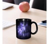 EMCLKS Ceramic Mug,tazas desayuno,taza te,tazas cafe,taza navidad,regalos originales mujer,regalos para parejas,Relámpago con nubes dramáticas. Un rayo cae en un cielo nublado y oscuro.,330ml