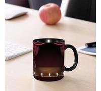 EMCLKS Ceramic Mug,tazas desayuno,taza te,tazas cafe,taza navidad,regalos originales mujer,regalos para parejas,Teatro musical, Teatro clásico antiguo Artes musicales, Granate Marrón Blanco,330ml