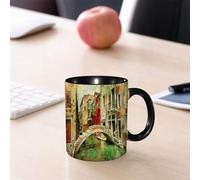 EMCLKS Ceramic Mug,tazas desayuno,taza te,tazas cafe,taza navidad,regalos originales mujer,regalos para parejas,Venecia, obra de arte vintage, pintura estilo paisaje veneciano,330ml