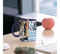 EMCLKS Ceramic Mug,tazas desayuno,taza te,tazas cafe,taza navidad,regalos originales mujer,regalos para parejas,Tienda de máscaras de carnaval callejero en Venecia, Italia,330ml