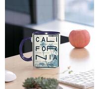 EMCLKS Ceramic Mug,tazas desayuno,taza te,tazas cafe,taza navidad,regalos originales mujer,regalos para parejas,Ilustración vectorial de tipografía de Los Ángeles, California, para impresión de,330ml