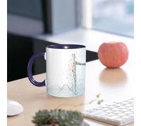 EMCLKS Ceramic Mug,tazas desayuno,taza te,tazas cafe,taza navidad,regalos originales mujer,regalos para parejas,Anatomía humana, cuerpo molecular psicodélico digital a partir del ADN humano Gen,330ml