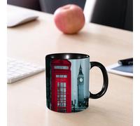 EMCLKS Ceramic Mug,tazas desayuno,taza te,tazas cafe,taza navidad,regalos originales mujer,regalos para parejas,Inglaterra, Londres, Big Ben, impresión, monumento británico,330ml