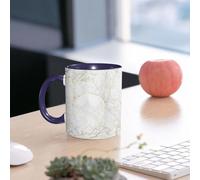 EMCLKS Ceramic Mug,tazas desayuno,taza te,tazas cafe,taza navidad,regalos originales mujer,regalos para parejas,Mármol con fondo de textura de lujo ฺฺColores de marca a través de la paleta,330ml