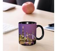 EMCLKS Ceramic Mug,tazas desayuno,taza te,tazas cafe,taza navidad,regalos originales mujer,regalos para parejas,Vista del Tower Bridge al atardecer - Londres,330ml