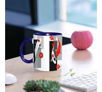 EMCLKS Ceramic Mug,tazas desayuno,taza te,tazas cafe,taza navidad,regalos originales mujer,regalos para parejas,Peces Artísticos Koi Carpa Estanque Chino Zen Japón Fortuna Hermoso,330ml
