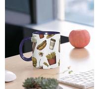 EMCLKS Ceramic Mug,tazas desayuno,taza te,tazas cafe,taza navidad,regalos originales mujer,regalos para parejas,Aliments De Préparation Rapide Figés Le Verre De Kola,330ml