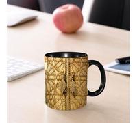 EMCLKS Ceramic Mug,tazas desayuno,taza te,tazas cafe,taza navidad,regalos originales mujer,regalos para parejas,Marroquí, puertas principales del palacio real en Marrakech, Marruecos, viaje,330ml
