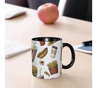 EMCLKS Ceramic Mug,tazas desayuno,taza te,tazas cafe,taza navidad,regalos originales mujer,regalos para parejas,Aliments De Préparation Rapide Figés Le Verre De Kola,330ml