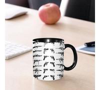 EMCLKS Ceramic Mug,tazas desayuno,taza te,tazas cafe,taza navidad,regalos originales mujer,regalos para parejas,Guerra, fusiles ametralladores, figuras de poder tar,330ml