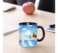 EMCLKS Ceramic Mug,tazas desayuno,taza te,tazas cafe,taza navidad,regalos originales mujer,regalos para parejas,Animal, imagen de animales árticos: osos polares, focas, pingüinos, lobos, ballen,330ml