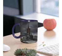 EMCLKS Ceramic Mug,tazas desayuno,taza te,tazas cafe,taza navidad,regalos originales mujer,regalos para parejas,Decoración gótica, misterioso castillo gótico de Edimburgo,330ml