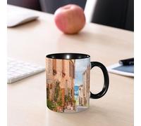 EMCLKS Ceramic Mug,tazas desayuno,taza te,tazas cafe,taza navidad,regalos originales mujer,regalos para parejas,Casco antiguo medieval en la Toscana, pueblo histórico mediterráneo de alta cultu,330ml