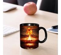 EMCLKS Ceramic Mug,tazas desayuno,taza te,tazas cafe,taza navidad,regalos originales mujer,regalos para parejas,Potente explosión de una bomba nuclear en el océano. Guerra nuclear. Alta resoluc,330ml