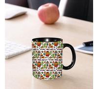 EMCLKS Ceramic Mug,tazas desayuno,taza te,tazas cafe,taza navidad,regalos originales mujer,regalos para parejas,Decoraciones mexicanas, Viva México con elementos nativos Poncho Tequila Salsa Ho,330ml