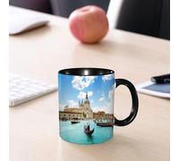 EMCLKS Ceramic Mug,tazas desayuno,taza te,tazas cafe,taza navidad,regalos originales mujer,regalos para parejas,Venecia, Basílica Santa Maria della Salute por el Gran,330ml