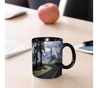 EMCLKS Ceramic Mug,tazas desayuno,taza te,tazas cafe,taza navidad,regalos originales mujer,regalos para parejas,Viaje por carretera al parque nacional Yosemite de El Capitán EE. UU.,330ml