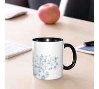 EMCLKS Ceramic Mug,tazas desayuno,taza te,tazas cafe,taza navidad,regalos originales mujer,regalos para parejas,Una serie de exquisitos diamantes esparcidos sobre un fondo blanco, que emiten pu,330ml