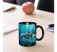 EMCLKS Ceramic Mug,tazas desayuno,taza te,tazas cafe,taza navidad,regalos originales mujer,regalos para parejas,Decoración de fantasía, ciencia ficción, guerra submarina, futuro.,330ml
