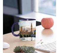 EMCLKS Ceramic Mug,tazas desayuno,taza te,tazas cafe,taza navidad,regalos originales mujer,regalos para parejas,Londres, Paisaje al atardecer del Palacio de W,330ml