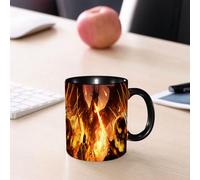 EMCLKS Ceramic Mug,tazas desayuno,taza te,tazas cafe,taza navidad,regalos originales mujer,regalos para parejas,Un furioso dragón negro destruye al ejército de los no muertos con un aliento de,330ml