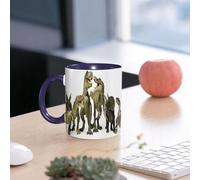 EMCLKS Ceramic Mug,tazas desayuno,taza te,tazas cafe,taza navidad,regalos originales mujer,regalos para parejas,Niños, Dinosaurios T Rex Jurásico 3D Dino Fósil Arte Diseño Historia,330ml