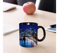EMCLKS Ceramic Mug,tazas desayuno,taza te,tazas cafe,taza navidad,regalos originales mujer,regalos para parejas,Nueva York, centro, horizonte del centro de Nueva York, horizonte,330ml