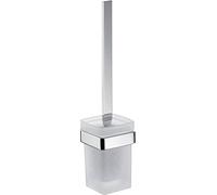 Emco 237578 Loft - Wall Titular de Cepillo de baño con un Vaso de Cristal Esmerilado y Mango Cromado