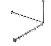 Emco 358700120 Cortina de Ducha Set Sistema 2 800 mm con 16 Anillas, Cromado