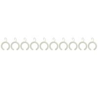 Emco 358713900 Anillos de Cortina de Ducha Sistema 2 (10 Unidades, Color Blanco