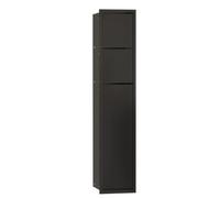 EMCO ASIS 150 - Escobilla de baño y portarrollos empotrable, color negro anodizado