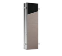emco asis module plus: módulo de WC empotrado, estante de cristal, estante metálico, toma de corriente, interruptor de contacto de puerta e iluminación LED; puerta con bisagra reversible (izquierda/de
