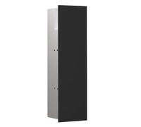 emco asis module pure WC, empotrado, bisagra de puerta a la derecha, frente de cristal completo, 600x170mm, 975528509, Color: negro mate
