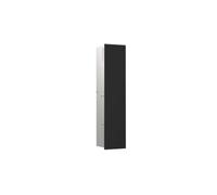 emco asis module pure WC, empotrado, bisagra de puerta a la derecha, frente de cristal completo, 730x170mm, con compartimento para rollo de papel de repuesto, 975528511, Color: negro mate