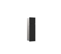 emco asis module pure WC, empotrado, bisagra de puerta a la derecha, frontal de cristal de dos partes, 600x170mm, 975528503, Color: negro mate