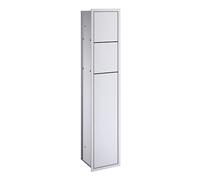 emco asis módulo 150 modelo de inodoro empotrado, tope a la derecha, color: aluminio/aluminio, 978305052