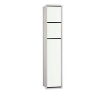 emco asis módulo 150 modelo de módulo de inodoro empotrado, portarrollos, caja de papel higiénico, juego de escobillas para inodoro, 975027450, Color: Aluminio/Blanco opaco