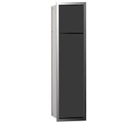 emco asis módulo 150 Módulo WC - modelo empotrado, portarrollos, juego de escobillas para inodoro, 974027940, Color: Cromo/negro
