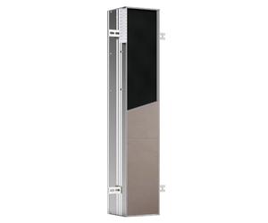 Emco ASIS Plus Módulo de Armario Empotrado para el Conjunto de escobillas, Armario de baño con Soporte para Papel higiénico, Armario Alto con función de Empuje para Abrir y Tope Derecho