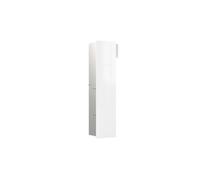 emco Asis Pure - Armario de baño empotrado, módulo de inodoro con frontal de cristal, color blanco con bisagra para puerta izquierda