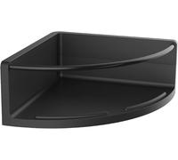 emco Cesta de Esquina Redonda sin taladrar para Montaje en Pared, Estante de Ducha para Pegar o atornillar de Metal, Estante de Ducha para Utensilios de baño en Blanco Mate