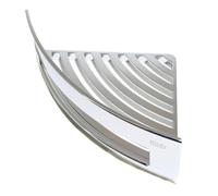 Emco SYSTEM2 - Cesta de pared de esquina cromada para atornillar, con fijación oculta, estante para ducha de metal y plástico, color cromo