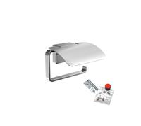 emco cue portarrollos de papel higiénico compuesto por portarrollos con tapa y juego de adhesivos, 010-8702