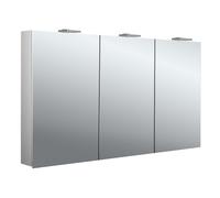 emco flat 2 style LED Armario con espejo iluminado con 2 luces superiores, 3 puertas, 1300x721x218mm, 979706309